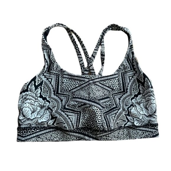 Lululemon Energy BraInked Energy Bra Ice Grey Black size 8 - Picture 5 of 9